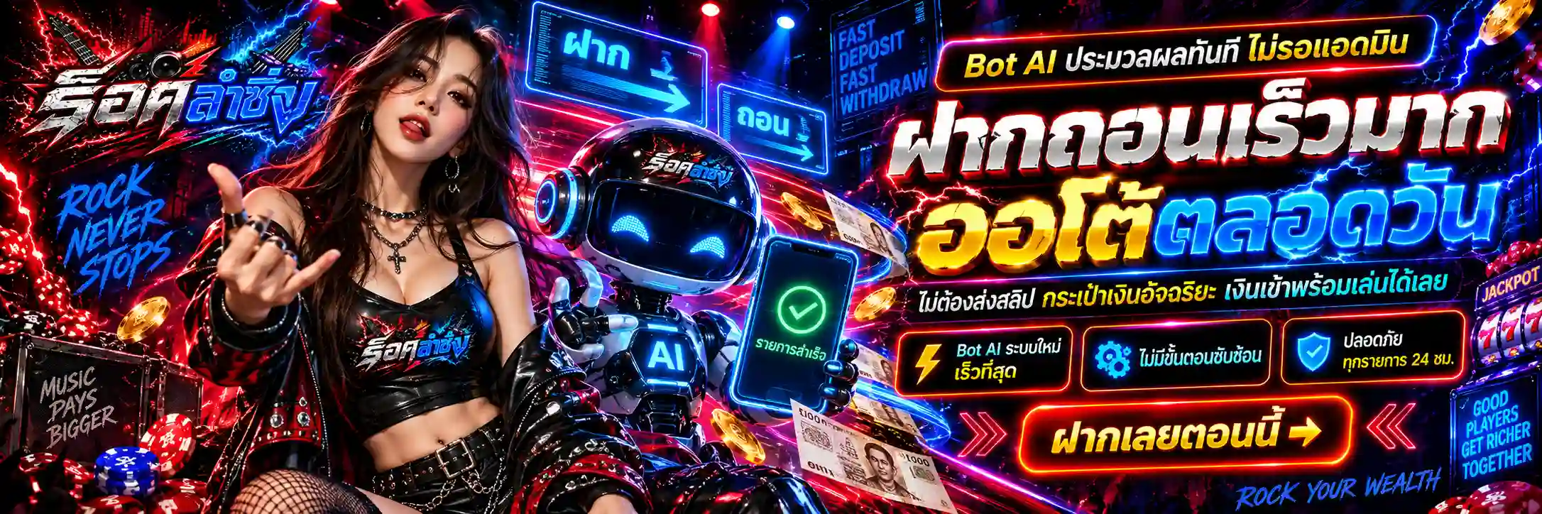ROCKLUMSING คาสิโนออนไลน์ สกิลเกมเจ้าแรกในไทย Bot AI ฝากถอนเร็ว (2)