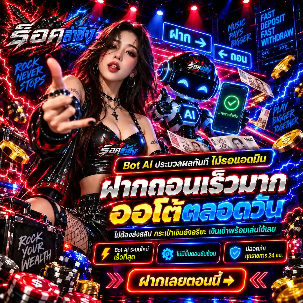 ROCKLUMSING คาสิโนออนไลน์ สกิลเกมเจ้าแรกในไทย Bot AI ฝากถอนเร็ว (8)